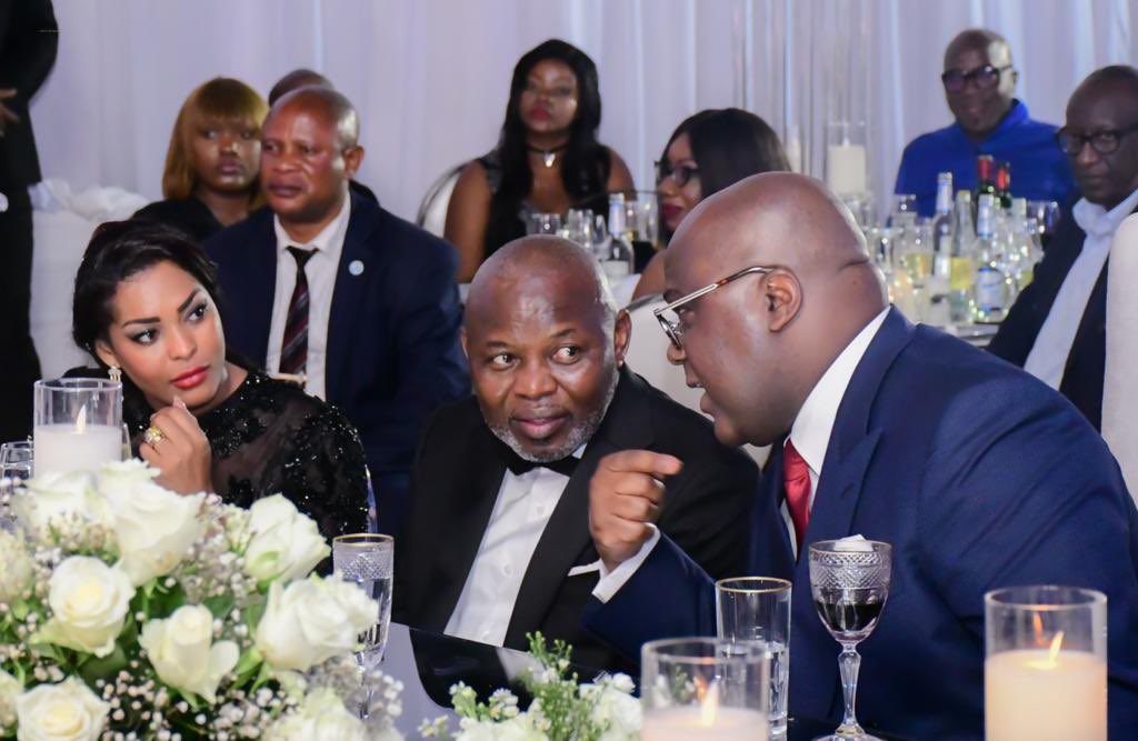 Félix Tshisekedi et le coupe Vital & Amida Kamerhe, lors d'une des leurs habituelles soirées "champagne"